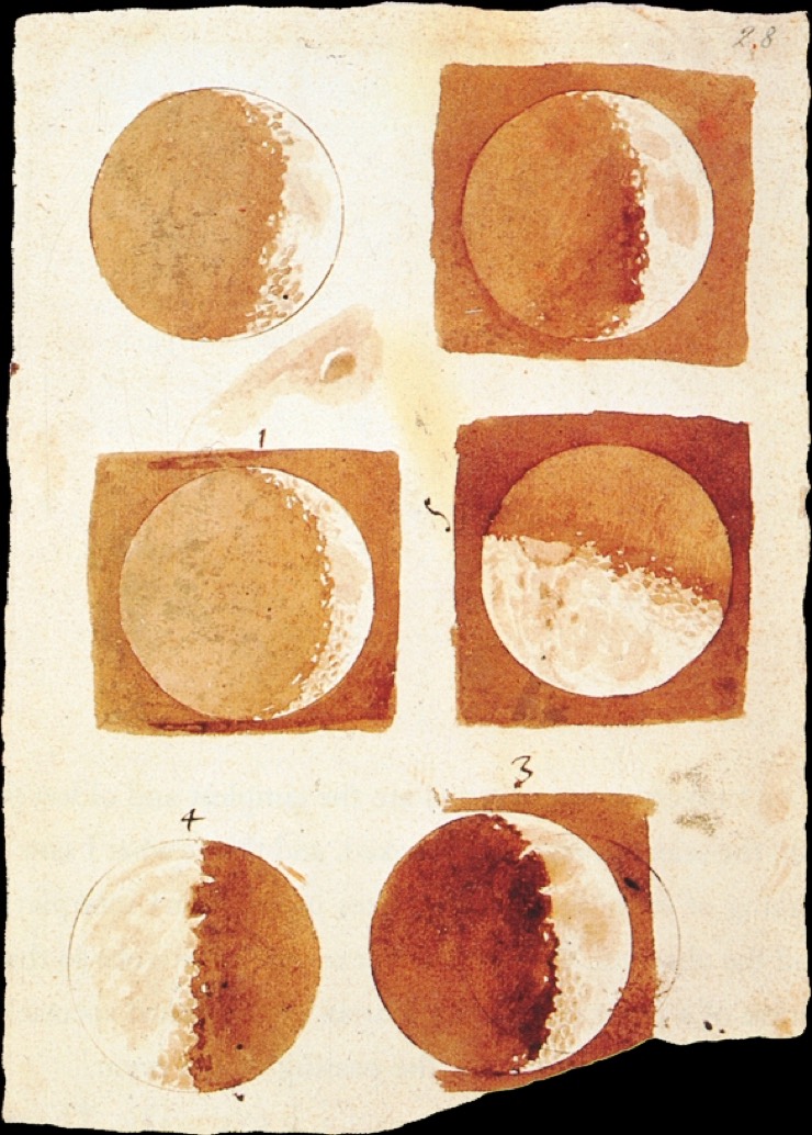 Galileo's wash drawings of the Moon